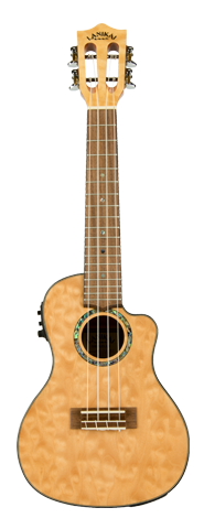 LANIKAI Quilted Maple Natural Concert A/E Ukulele