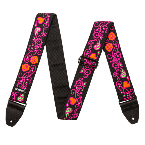 Jimi Hendrix Authentic JH22 MONTEREY BLACKLIGHT STRAP – PINK