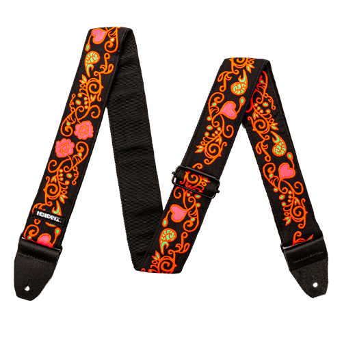 Jimi Hendrix Authentic JH23 MONTEREY BLACKLIGHT STRAP – ORANGE