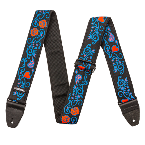 Jimi Hendrix Authentic JH24 MONTEREY BLACKLIGHT STRAP – BLUE