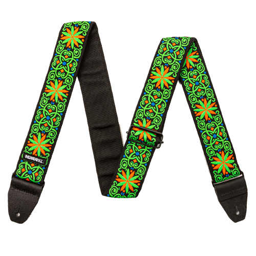 Jimi Hendrix Authentic JH26 FILLMORE BLACKLIGHT STRAP – GREEN