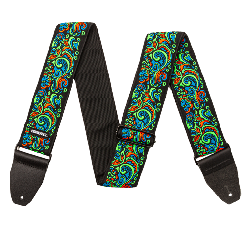 Jimi Hendrix Authentic JH27 LOVE DROPS BLACKLIGHT STRAP – BLUE